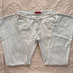 HUGO Men's Light Gray Straight Jeans